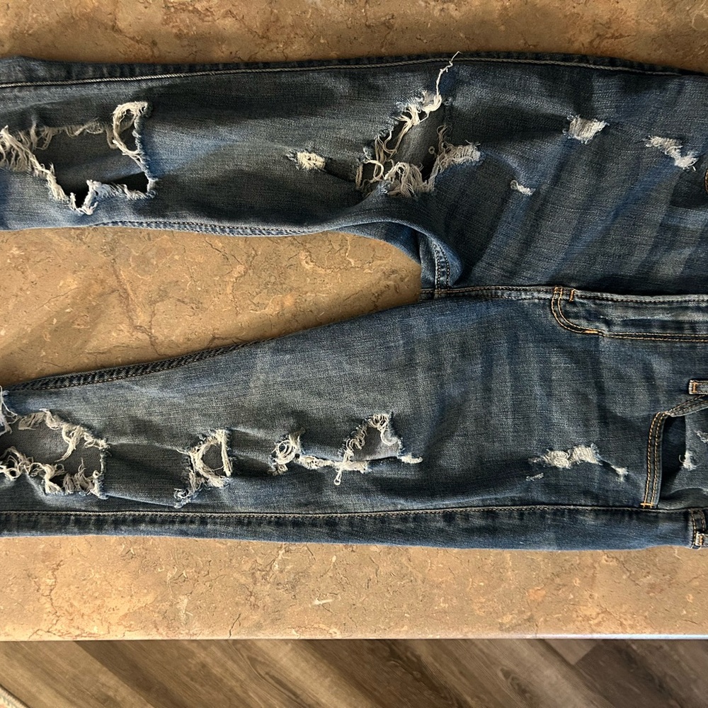 Distressed Blue Jeans for Men